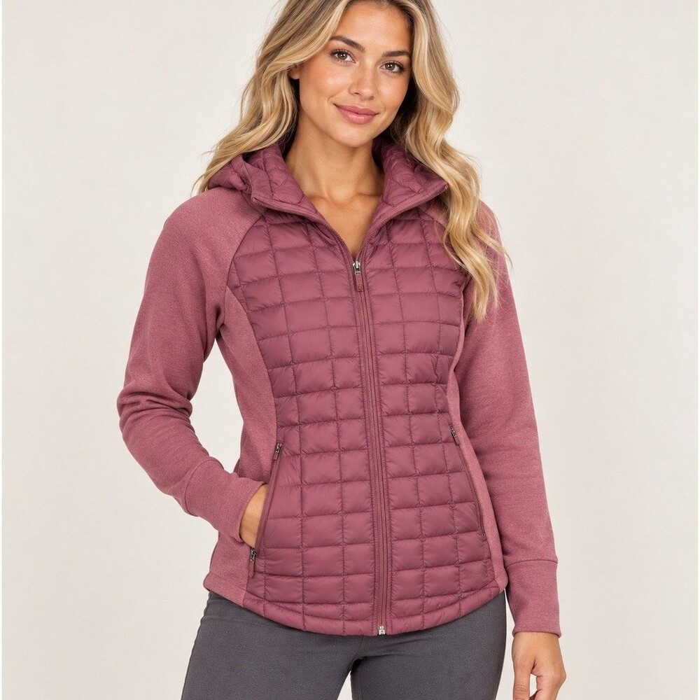 The North Face Women’s Endeavor ThermoBall Jacket Small Hooded Mauve Pink
